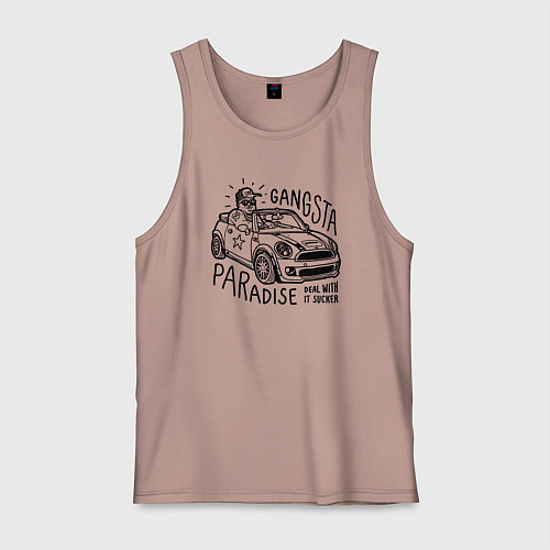 Мужская майка Gangsta paradise / Пыльно-розовый – фото 1