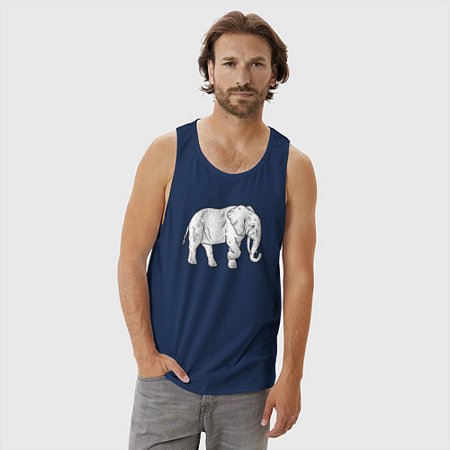Мужская майка Elephant / Тёмно-синий – фото 3