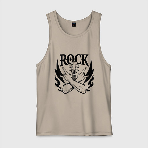 Мужская майка Rock - guitar / Миндальный – фото 1