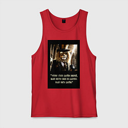 Майка мужская хлопок Лев джентельмен: чтобы стать царем надо быть царем, цвет: красный