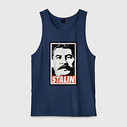 Майка мужская хлопок USSR Stalin, цвет: тёмно-синий