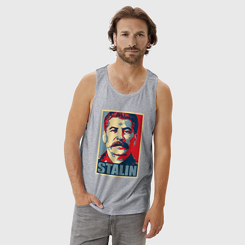 Мужская майка Face Stalin / Меланж – фото 3