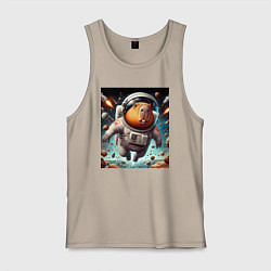 Мужская майка Capybara is a brave cosmonaut