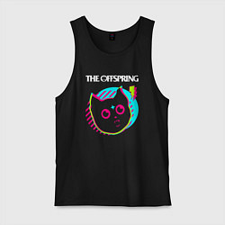Майка мужская хлопок The Offspring rock star cat, цвет: черный