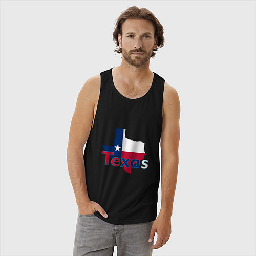 Мужская майка Texas / Черный – фото 3