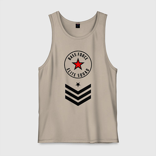 Мужская майка Сила басов - элитный отряд / Миндальный – фото 1