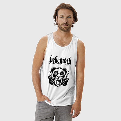 Мужская майка Behemoth - rock panda / Белый – фото 3