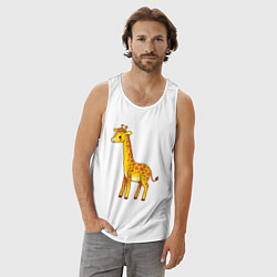 Майка мужская хлопок Добрый жираф, цвет: белый — фото 2