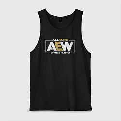 Майка мужская хлопок All Elite Wrestling AEW, цвет: черный