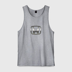 Майка мужская хлопок Honda logo auto grey, цвет: меланж