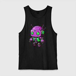 Мужская майка Фиолетовый робот инопланетянин