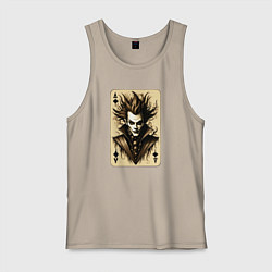 Майка мужская хлопок Джокер сепия, цвет: миндальный