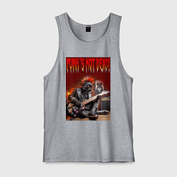 Мужская майка Котяра гитарист - панк не умер