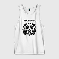 Майка мужская хлопок The Offspring - rock panda, цвет: белый