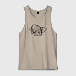 Мужская майка Хрюшка новогодняя