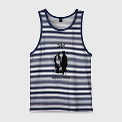 Майка мужская хлопок Depeche Mode - some great reward box, цвет: синяя тельняшка