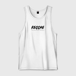 Мужская майка Reggae music in black white