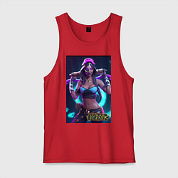 Майка мужская хлопок League of Legends Akali Kda, цвет: красный