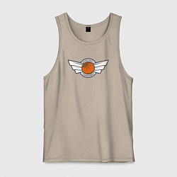 Майка мужская хлопок Турнир по баскетболу, цвет: миндальный