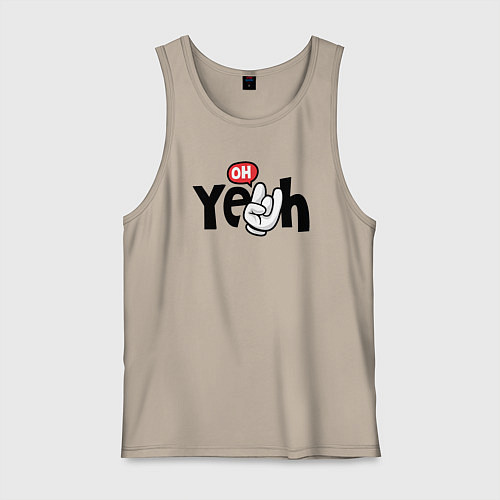 Мужская майка Oh yeah / Миндальный – фото 1