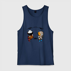 Майка мужская хлопок Лунная гонка, цвет: тёмно-синий