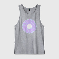 Майка мужская хлопок Наслоение окружностей по кругу, цвет: меланж