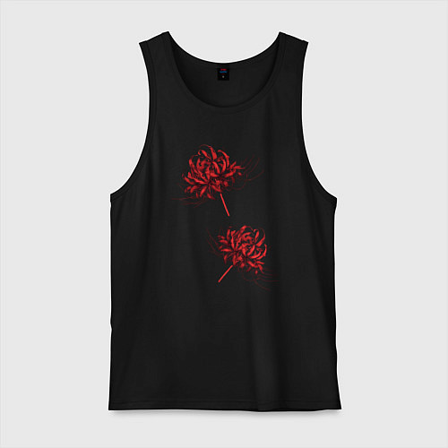 Мужская майка Токийский гуль Паучья лилия / Черный – фото 1