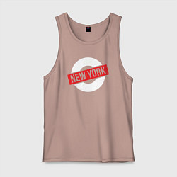 Майка мужская хлопок New York vibe, цвет: пыльно-розовый