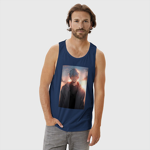 Мужская майка Тэцуя Куроко / Тёмно-синий – фото 3