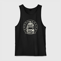 Майка мужская хлопок Gym fitness club, цвет: черный