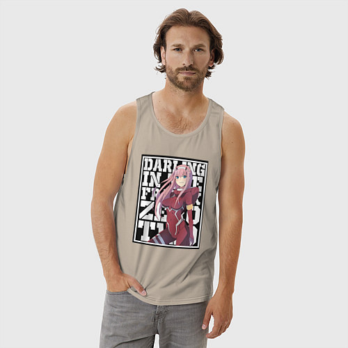 Мужская майка Darling in the FranXX zero / Миндальный – фото 3