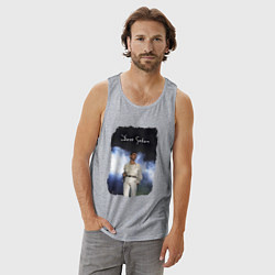 Майка мужская хлопок Depeche Mode - Gahan oldschool, цвет: меланж — фото 2