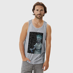 Майка мужская хлопок Сэнку Исигами, цвет: меланж — фото 2