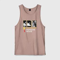 Майка мужская хлопок Depeche Mode - Kisses lust, цвет: пыльно-розовый