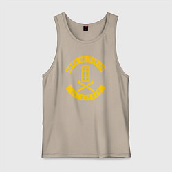 Майка мужская хлопок Sons of tardis gallifrey, цвет: миндальный