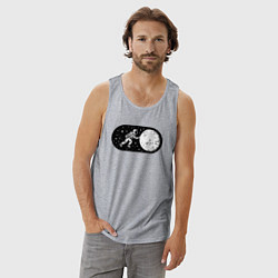 Майка мужская хлопок Режим космоса включен, цвет: меланж — фото 2