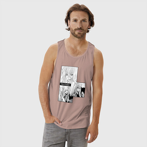 Мужская майка Очень приятно Бог Томоэ / Пыльно-розовый – фото 3