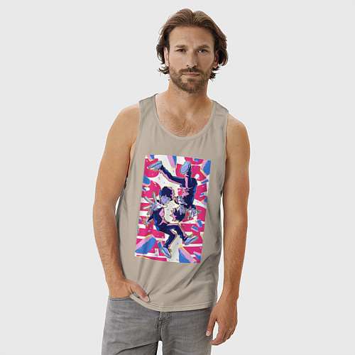 Мужская майка Моб Психо 100 Экубо экстрасенс / Миндальный – фото 3