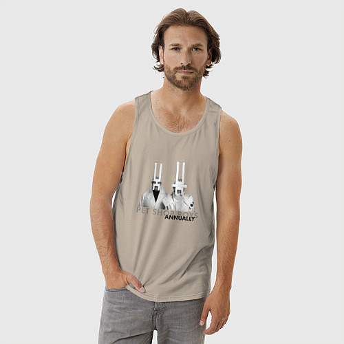 Мужская майка Pet Shop Boys - Annually / Миндальный – фото 3