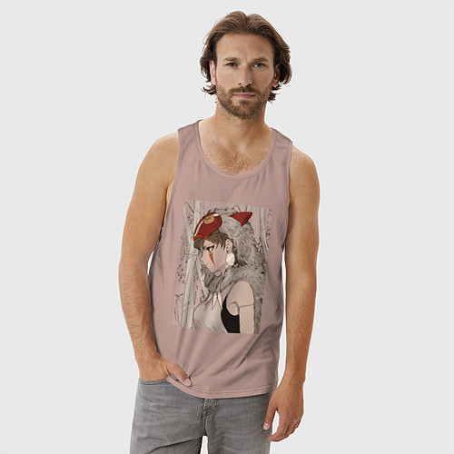 Мужская майка Принцесса Мононоке San / Пыльно-розовый – фото 3