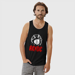 Майка мужская хлопок ACDC Angus Young rock, цвет: черный — фото 2