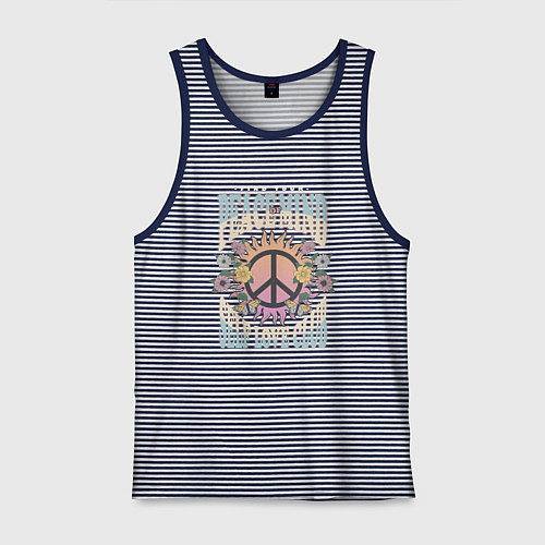 Мужская майка Мир в голове / Синяя тельняшка – фото 1