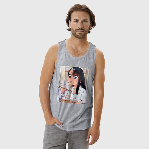 Мужская майка Не издевайся, Нагаторо Хаясэ / Меланж – фото 3