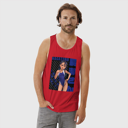 Мужская майка Не издевайся Нагаторо Хаясэ / Красный – фото 3