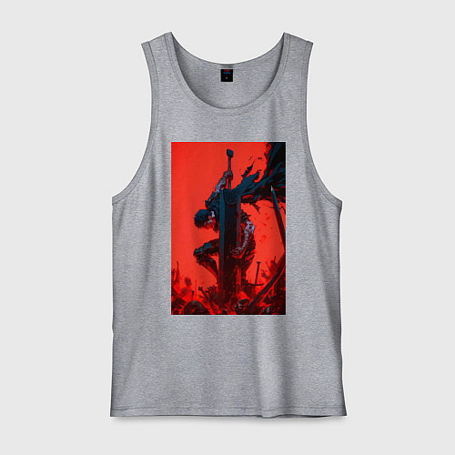 Мужская майка Берсерк Гатс Драгонслейер / Меланж – фото 1