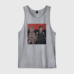 Майка мужская хлопок Re:Zero Жизнь с нуля в альтернативном мире Эмилия, цвет: меланж