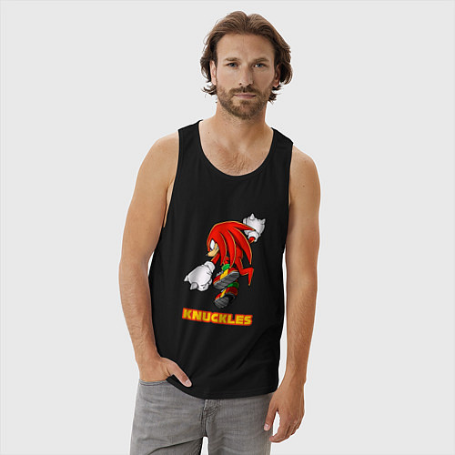 Мужская майка Knuckles ехидна из соника / Черный – фото 3