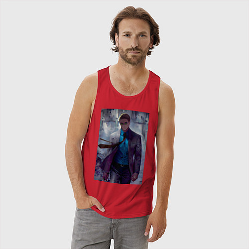 Мужская майка Магическая битва Кэнто Нанами / Красный – фото 3