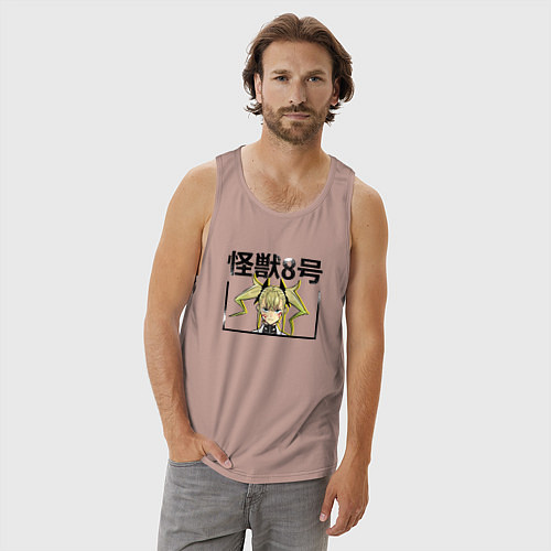 Мужская майка Кайдзю номер 8 - Шиномия / Пыльно-розовый – фото 3