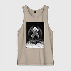 Майка мужская хлопок О моём перерождении в слизь Римуру Темпест с крыль, цвет: миндальный